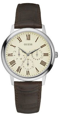 Guess Dress Steel W70016G2 Guess Dress Steel W70016G2Наручные часы<br>Американские часы Guess Dress Steel W70016G2<br><br>Пол: Мужские<br>Страна-производитель: США<br>Механизм: Кварцевый<br>Материал корпуса: Сталь<br>Материал ремня/браслета: Кожа<br>Водозащита, диапазон: 20 - 100 м<br>Стекло: Минеральное<br>Толщина корпуса: 8 мм<br>Стиль: Классика