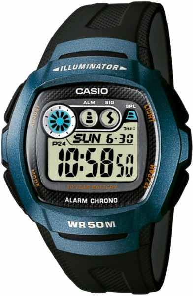 Casio W-210-1B Casio W-210-1BНаручные часы<br>Японские часы Casio W-210-1B<br><br>Пол: Мужские<br>Страна-производитель: Япония<br>Механизм: Кварцевый<br>Материал корпуса: Пластик<br>Материал ремня/браслета: Каучук<br>Водозащита, диапазон: None<br>Стекло: Пластиковое<br>Толщина корпуса: 11,8 мм<br>Стиль: None