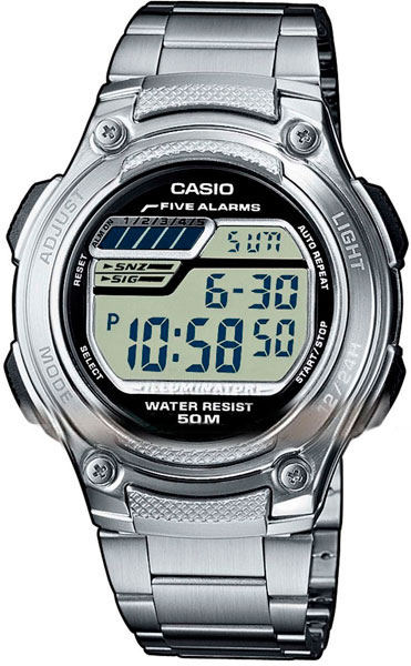 Casio W-211D-1A Casio W-211D-1AНаручные часы<br>Японские часы Casio W-211D-1A<br><br>Пол: Мужские<br>Страна-производитель: Япония<br>Механизм: Кварцевый<br>Материал корпуса: Сталь+пластик<br>Материал ремня/браслета: Сталь<br>Водозащита, диапазон: None<br>Стекло: Пластиковое<br>Толщина корпуса: 11,9 мм<br>Стиль: None