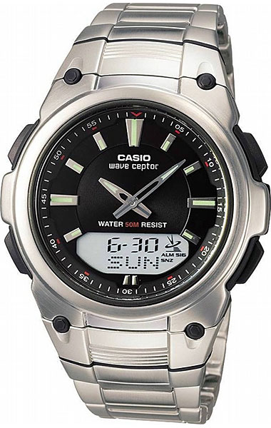 Casio Wave Ceptor WVA-109HDE-1A Casio Wave Ceptor WVA-109HDE-1AНаручные часы<br>Японские часы Casio Wave Ceptor WVA-109HDE-1A<br><br>Пол: Мужские<br>Страна-производитель: Япония<br>Механизм: Кварцевый<br>Материал корпуса: Сталь<br>Материал ремня/браслета: Сталь<br>Водозащита, диапазон: None<br>Стекло: Пластиковое<br>Толщина корпуса: 13 мм<br>Стиль: None
