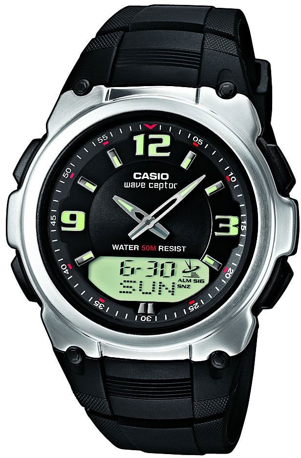 Casio Wave Ceptor WVA-109HE-1B Casio Wave Ceptor WVA-109HE-1BНаручные часы<br>Японские часы Casio Wave Ceptor WVA-109HE-1B<br><br>Пол: Мужские<br>Страна-производитель: Япония<br>Механизм: Кварцевый<br>Материал корпуса: Сталь+пластик<br>Материал ремня/браслета: Каучук<br>Водозащита, диапазон: None<br>Стекло: Пластиковое<br>Толщина корпуса: 13 мм<br>Стиль: None