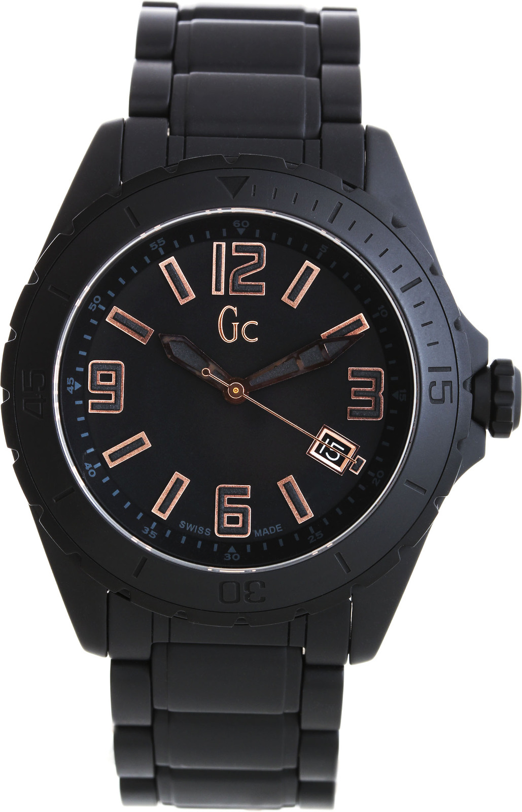 GC Sport Chic X85003G2S GC Sport Chic X85003G2SНаручные часы<br>Швейцарские часы GC Sport Chic X85003G2S<br><br>Пол: Мужские<br>Страна-производитель: Швейцария<br>Механизм: Кварцевый<br>Материал корпуса: Сталь+керамика<br>Материал ремня/браслета: Сталь+керамика<br>Водозащита, диапазон: 100 - 150 м<br>Стекло: Сапфировое<br>Толщина корпуса: 11 мм<br>Стиль: Спорт