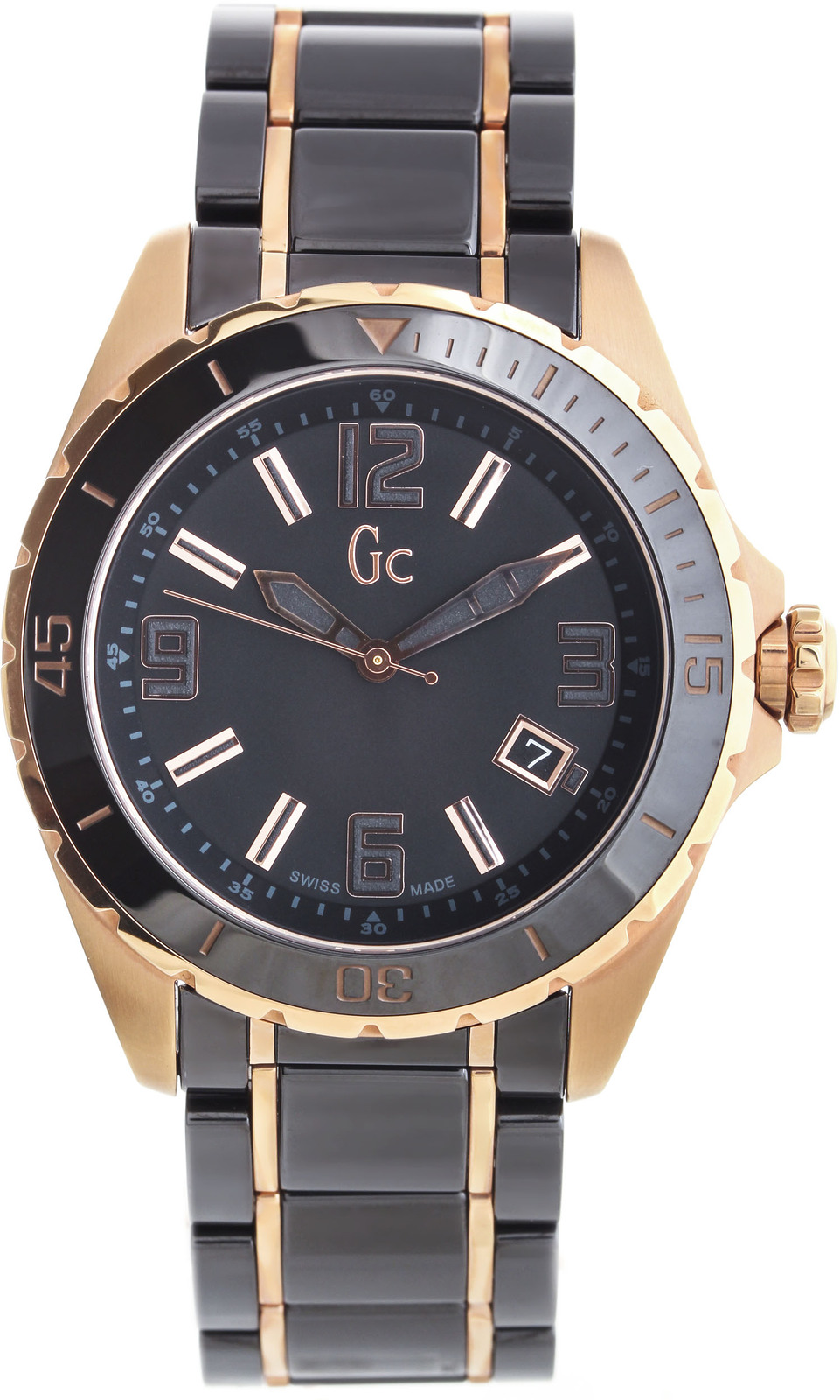 GC Sport Chic X85011G2S GC Sport Chic X85011G2SНаручные часы<br>Швейцарские часы GC Sport Chic X85011G2S<br><br>Пол: Мужские<br>Страна-производитель: Швейцария<br>Механизм: Кварцевый<br>Материал корпуса: Сталь<br>Материал ремня/браслета: Сталь+керамика<br>Водозащита, диапазон: 100 - 150 м<br>Стекло: Сапфировое<br>Толщина корпуса: None<br>Стиль: Классика