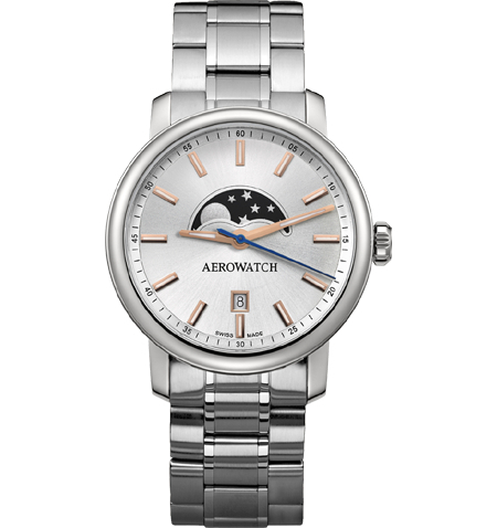 Aerowatch Renaissance Phase de lune Quartz 08937 AA01 M Aerowatch Renaissance Phase de lune Quartz 08937 AA01 MНаручные часы<br>Швейцарские часы Aerowatch Renaissance Phase de lune Quartz 08937 AA01 M<br><br>Для кого?: Мужские<br>Страна-производитель: Швейцария<br>Механизм: Кварцевый<br>Материал корпуса: Сталь<br>Материал ремня/браслета: Сталь<br>Водозащита, диапазон: None<br>Стекло: Сапфировое<br>Толщина корпуса: None<br>Стиль: None