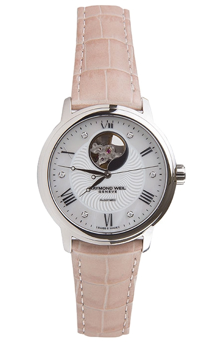 Raymond Weil Maestro 2227-STC-00966-ROSE Raymond Weil Maestro 2227-STC-00966-ROSEНаручные часы<br>Швейцарские часы Raymond Weil Maestro 2227-STC-00966-ROSE<br><br>Для кого?: Женские<br>Страна-производитель: Швейцария<br>Механизм: Механический<br>Материал корпуса: Сталь<br>Материал ремня/браслета: Кожа<br>Водозащита, диапазон: None<br>Стекло: Сапфировое<br>Толщина корпуса: None<br>Стиль: None