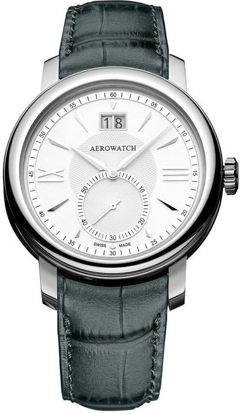 Aerowatch Renaissance 41937 AA03 Aerowatch Renaissance 41937 AA03Наручные часы<br>Швейцарские часы Aerowatch Renaissance 41937 AA03Данная модель — яркий представитель коллекции Renaissance. Это великолепные мужские часы. Материал корпуса часов — сталь. Циферблат часов защищает сапфировое стекло. Водозащита - 50 м.<br><br>Для кого?: Мужские<br>Страна-производитель: Швейцария<br>Механизм: Кварцевый<br>Материал корпуса: Сталь<br>Материал ремня/браслета: Кожа<br>Водозащита, диапазон: 20 - 100 м<br>Стекло: Сапфировое<br>Толщина корпуса: None<br>Стиль: None