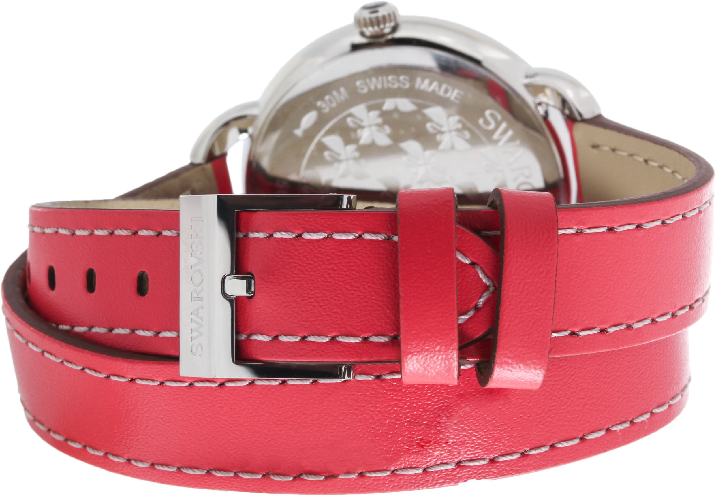 Swarovski Aila Day Double Tour Berry 5095942 Swarovski Aila Day Double Tour Berry 5095942Наручные часы<br>Швейцарские часы Swarovski Aila Day Double Tour Berry 5095942<br><br>Для кого?: Женские<br>Страна-производитель: Швейцария<br>Механизм: Кварцевый<br>Материал корпуса: Сталь<br>Материал ремня/браслета: Кожа<br>Водозащита, диапазон: 20 - 100 м<br>Стекло: Минеральное<br>Толщина корпуса: 9мм<br>Стиль: Мода