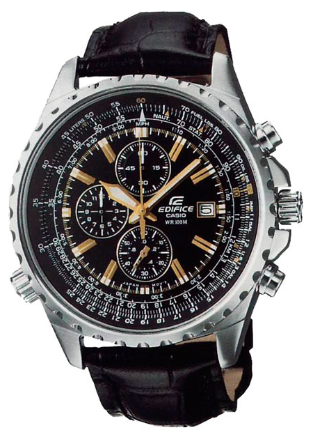 Casio Edifice EF-527L-1A Casio Edifice EF-527L-1AНаручные часы<br>Японские часы Casio Edifice EF-527L-1A<br><br>Для кого?: Мужские<br>Страна-производитель: Япония<br>Механизм: Кварцевый<br>Материал корпуса: Сталь<br>Материал ремня/браслета: Кожа<br>Водозащита, диапазон: None<br>Стекло: Минеральное<br>Толщина корпуса: 11,4 мм<br>Стиль: None