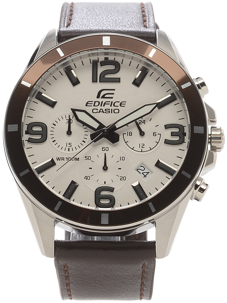 Casio Edifice EFR-553L-7B Casio Edifice EFR-553L-7BНаручные часы<br>Японские часы Casio Edifice EFR-553L-7B<br><br>Для кого?: Мужские<br>Страна-производитель: Япония<br>Механизм: Кварцевый<br>Материал корпуса: Сталь<br>Материал ремня/браслета: Кожа<br>Водозащита, диапазон: None<br>Стекло: Минеральное<br>Толщина корпуса: 11.8 мм<br>Стиль: None