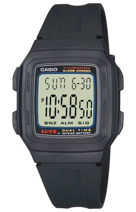 Casio F-201W-1A Casio F-201W-1AНаручные часы<br>Японские часы Casio F-201W-1A<br><br>Для кого?: Мужские<br>Страна-производитель: Япония<br>Механизм: Кварцевый<br>Материал корпуса: Пластик<br>Материал ремня/браслета: Пластик<br>Водозащита, диапазон: None<br>Стекло: Пластиковое<br>Толщина корпуса: 10,5 мм<br>Стиль: None
