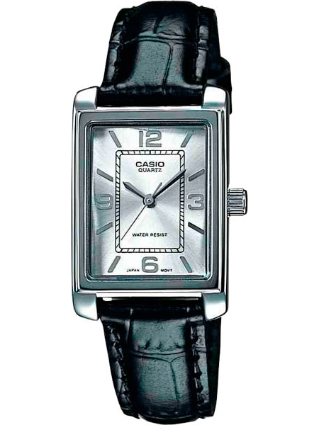 Casio LTP-1234PL-7A Casio LTP-1234PL-7AНаручные часы<br>Японские часы Casio LTP-1234PL-7A<br><br>Для кого?: Женские<br>Страна-производитель: Япония<br>Механизм: Кварцевый<br>Материал корпуса: Сталь<br>Материал ремня/браслета: Кожа<br>Водозащита, диапазон: None<br>Стекло: Минеральное<br>Толщина корпуса: 7,4 мм<br>Стиль: None