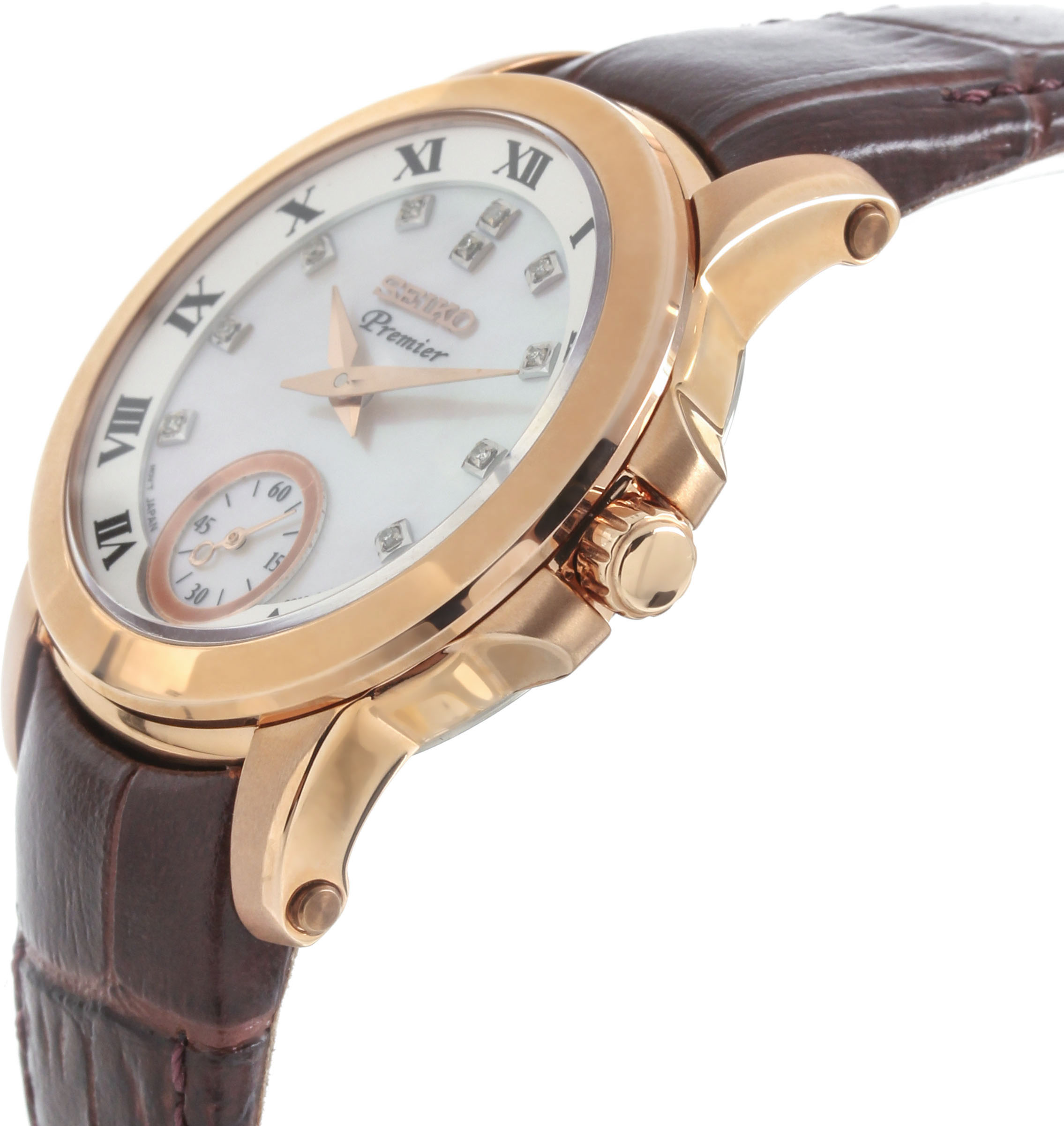 Seiko Premier SRKZ58P2 Seiko Premier SRKZ58P2Наручные часы<br>Японские часы Seiko Premier SRKZ58P2<br><br>Для кого?: Женские<br>Страна-производитель: Япония<br>Механизм: Кварцевый<br>Материал корпуса: Сталь<br>Материал ремня/браслета: Кожа<br>Водозащита, диапазон: 100 - 150 м<br>Стекло: Сапфировое<br>Толщина корпуса: 8 мм<br>Стиль: Классика