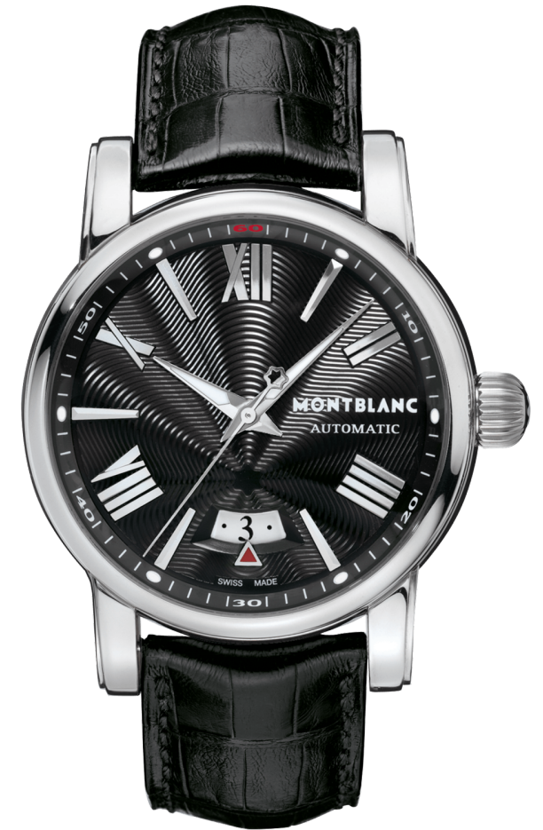 Montblanc Star 4810 102341 Montblanc Star 4810 102341Наручные часы<br>Швейцарские часы Montblanc Star 4810 102341Модель Star 4810 Automatic отличается необычайной притягательностью. Лаконичные элементы дизайна и классические римские цифры ложатся в основу изысканного сдержанного стиля, особенно популярного среди современных деловых людей. Круглый стальной корпус подчеркивает плавность линий гильошированной отделки циферблата и придает часам особую привлекательность и завершенность. Черный гильошированный циферблат с узорами ячменное зерно. Выпуклое сапфировое стекло с двойным антибликовым покрытием. Механизм - Montblanc MB 42.01 - механический с автоподзаводом, 28800 полуколебаний/час, 21 камень, около 42 часов запас хода. Диаметр корпуса - 41,5 мм. Ремешок из кожи аллигатора. Водозащита - 30 метров.<br><br>Для кого?: Мужские<br>Страна-производитель: Швейцария<br>Механизм: Механический<br>Материал корпуса: Сталь<br>Материал ремня/браслета: Кожа<br>Водозащита, диапазон: 20 - 100 м<br>Стекло: Сапфировое<br>Толщина корпуса: 11,6 мм<br>Стиль: Классика