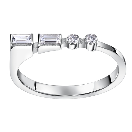 Кольцо Cassiopea Азбука Морзе буквы З,Ю м21151-007З,Ю