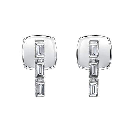 Серьги Cassiopea Азбука Морзе буква О м33951-002О