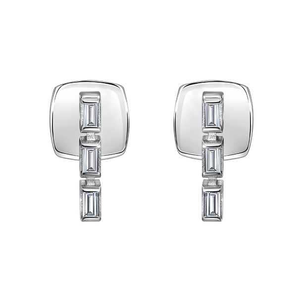 Серьги Cassiopea Азбука Морзе буква О м33951-002О