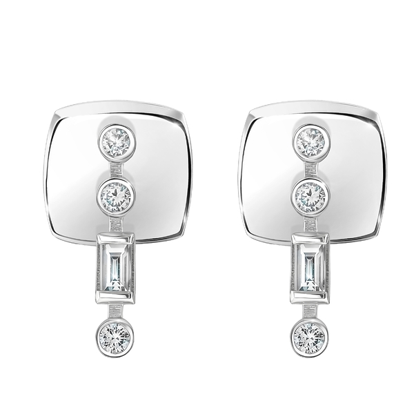 Серьги Cassiopea Азбука Морзе буква Ф м33951-010Ф