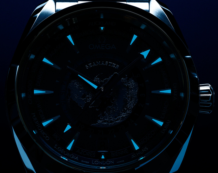 Omega Seamaster Aqua Terra 150M GMT Worldtimer Summer Blue 220.10.43.22.03.002