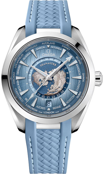 Omega Seamaster Aqua Terra 150M GMT Worldtimer Summer Blue 220.12.43.22.03.002