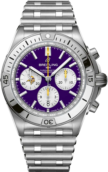 Breitling Chronomat B01 42 NFL Minnesota Vikings Edition AB01342B1K4A1 Breitling Chronomat B01 42 NFL Minnesota Vikings Edition AB01342B1K4A1