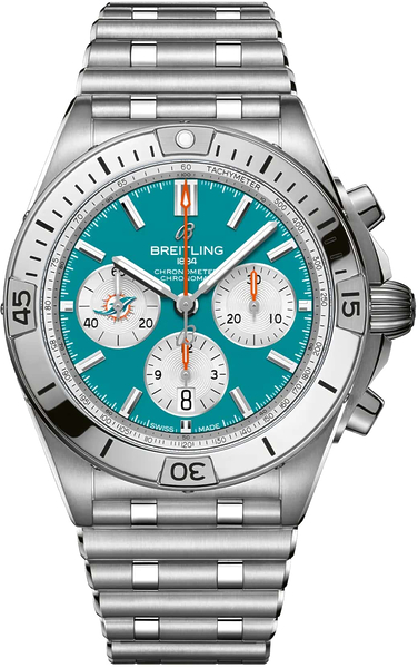 Breitling Chronomat B01 42 NFL Miami Dolphins Edition AB01342B1L2A1 Breitling Chronomat B01 42 NFL Miami Dolphins Edition AB01342B1L2A1