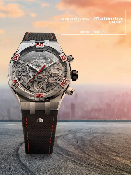 Maurice Lacroix Aikon Chronograph Skeleton Automatic Mahindra Racing AI6098-SS001-091-2 Maurice Lacroix Aikon Chronograph Skeleton Automatic Mahindra Racing AI6098-SS001-091-2